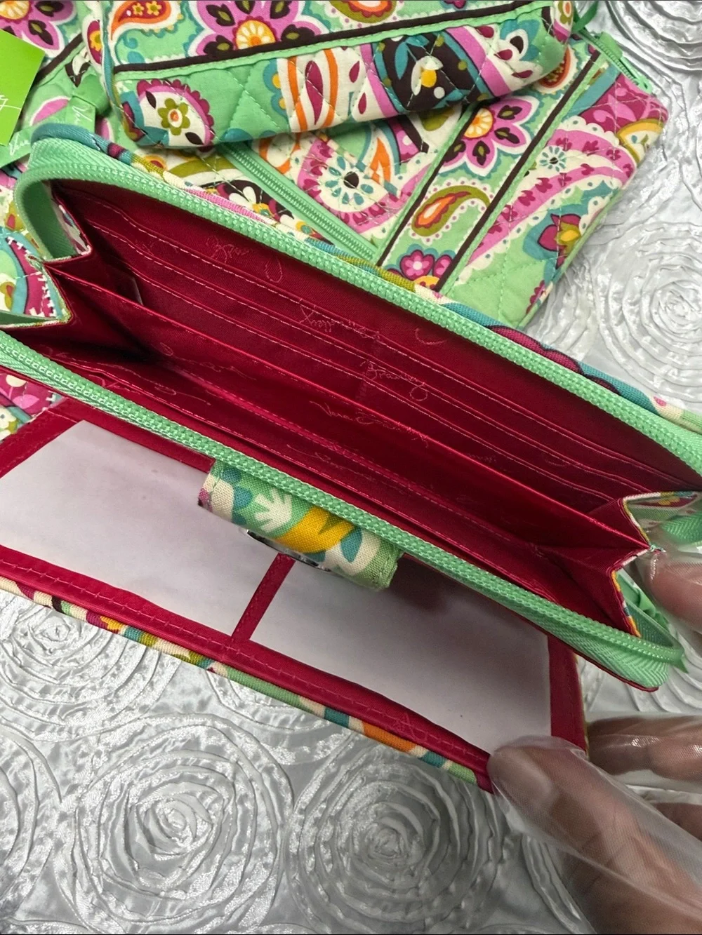 Vera Bradley Tutti-Frutti Hipster Bag, Turn Lock Wallet, & Pouch Combo